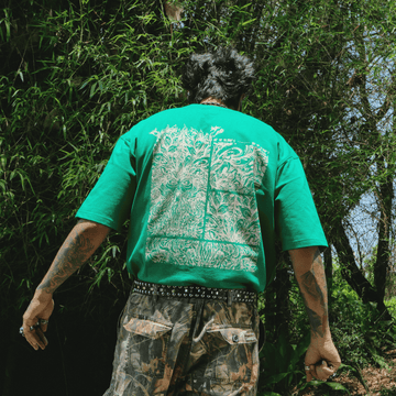 Green T-shirt | Thaely x Signature Packaged Drinking Water | Imagined by Santanu Hazarika