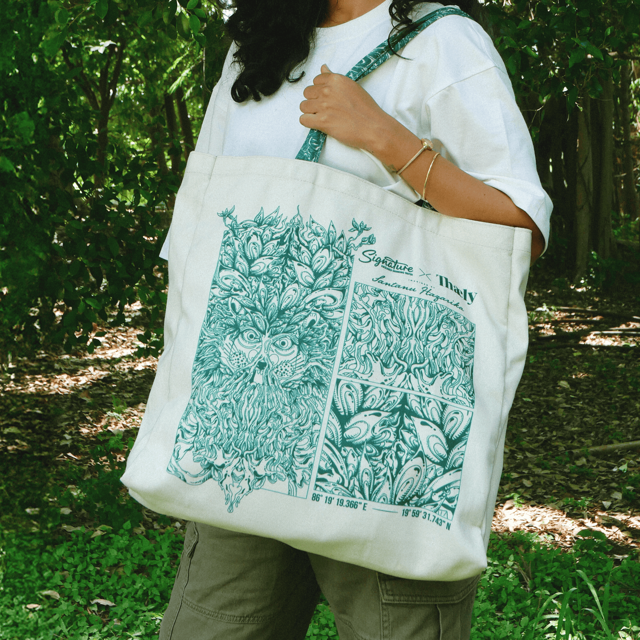 Tote Bag | Thaely x Signature Packaged Drinking Water | Imagined by Santanu Hazarika